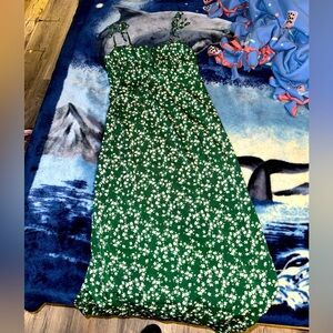 Long length green dress medium